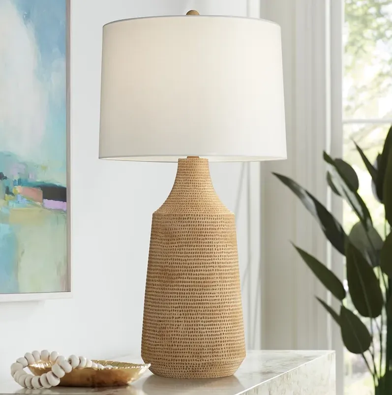 Pacific Coast Lighting Rocco 31 1/2" Camel Brown Modern Table Lamp
