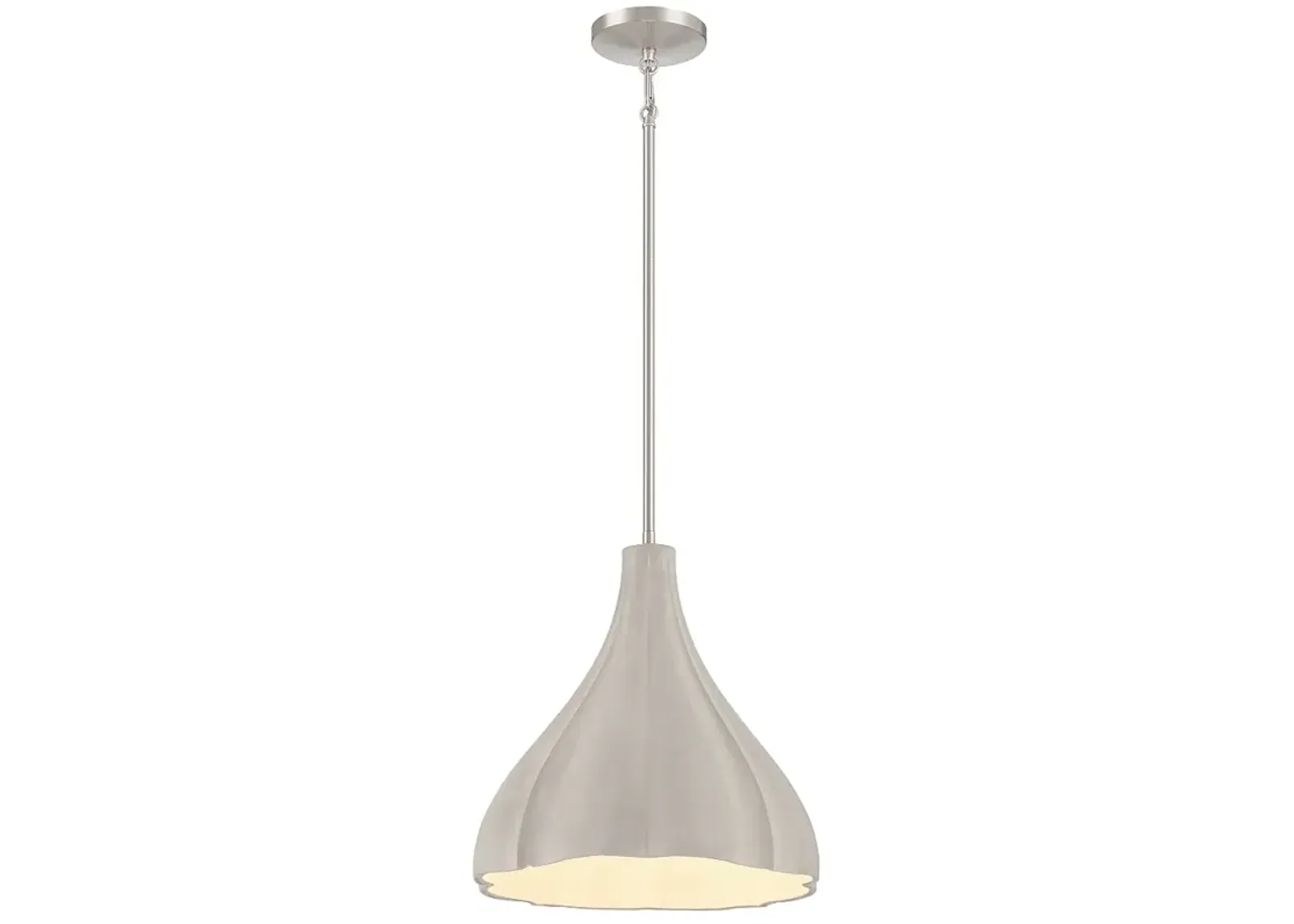 George Kovacs Sima 1-Light Burnished Nickel Cement Pendant