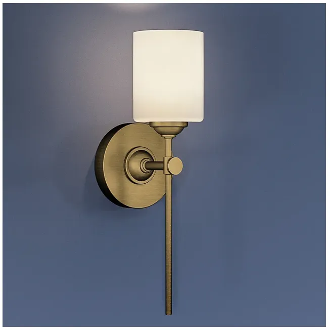 Quoizel Aria 16" High Weathered Brass Wall Sconce