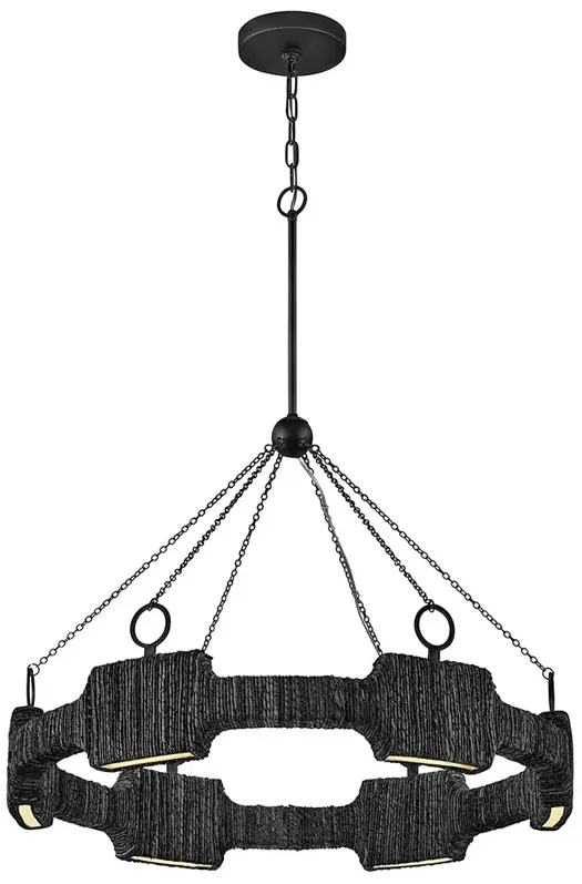 HINKLEY CHANDELIER RAFFI Medium LED Single Tier Chandelier Carbon Black