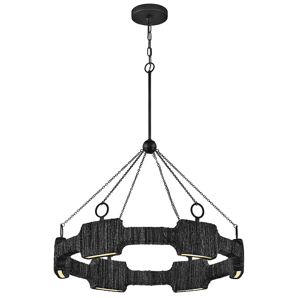 HINKLEY CHANDELIER RAFFI Medium LED Single Tier Chandelier Carbon Black