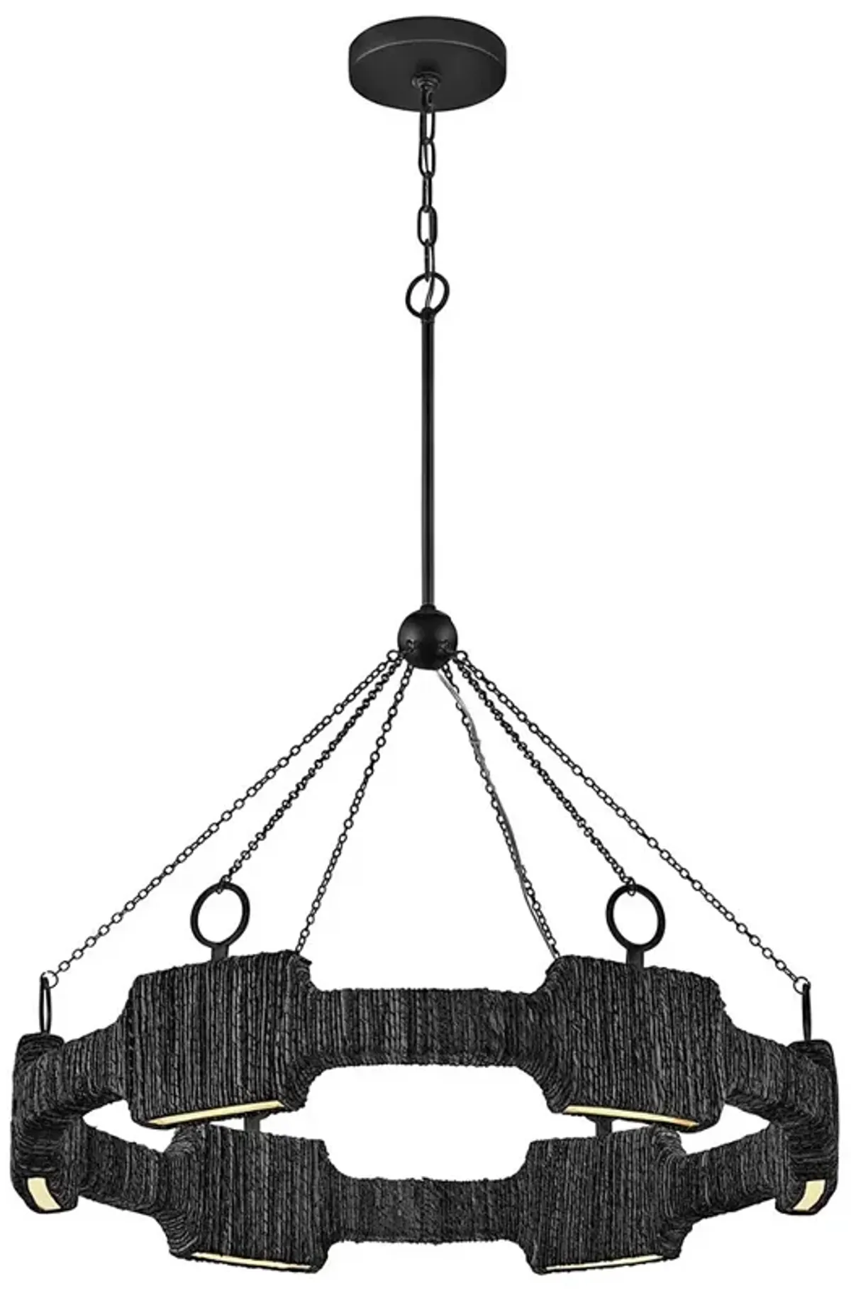 HINKLEY CHANDELIER RAFFI Medium LED Single Tier Chandelier Carbon Black