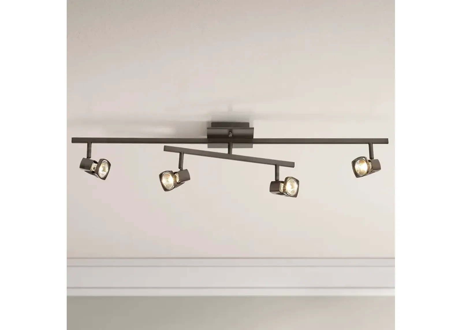 Pro Track 36" Wide Bronze 4-Light Adjustable Track Style Ceiling Light