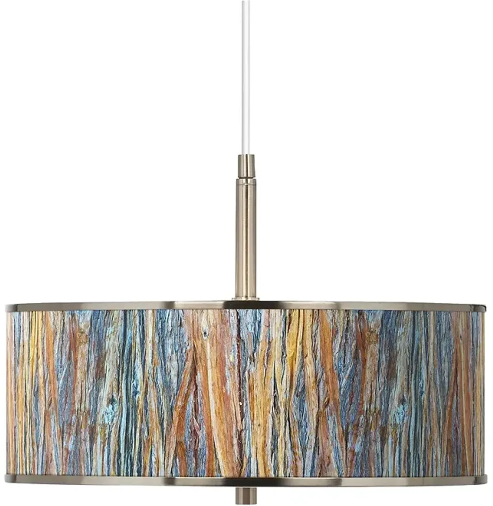 Giclee Glow 16" Wide Striking Bark Shade Pendant Light