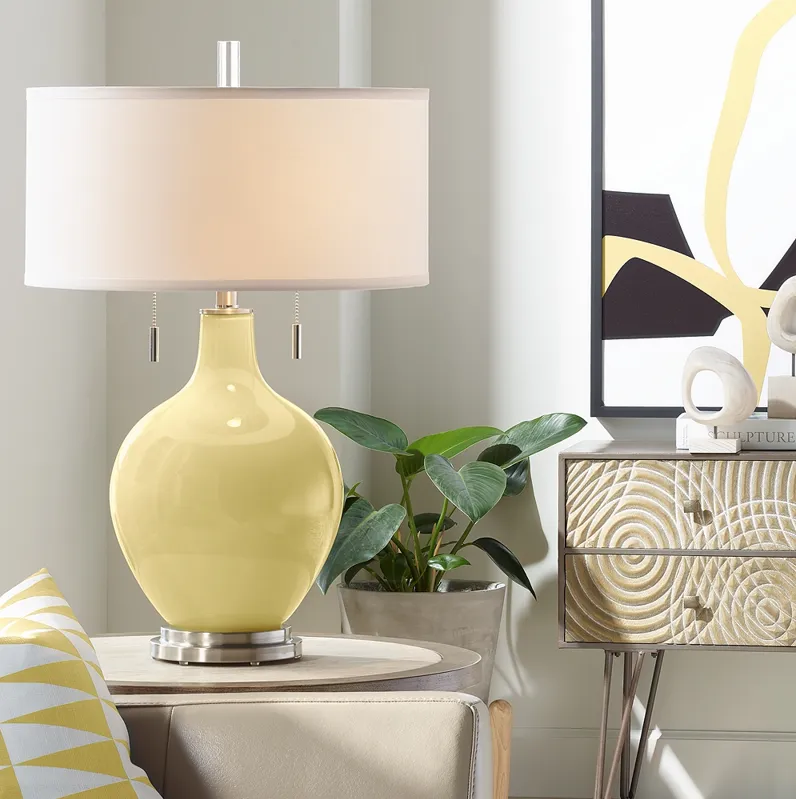 Color Plus Toby 28" High Butter Up Yellow Table Lamp