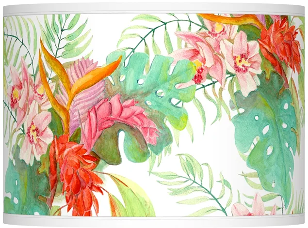 Island Floral Giclee Lamp Shade 13.5x13.5x10 (Spider)