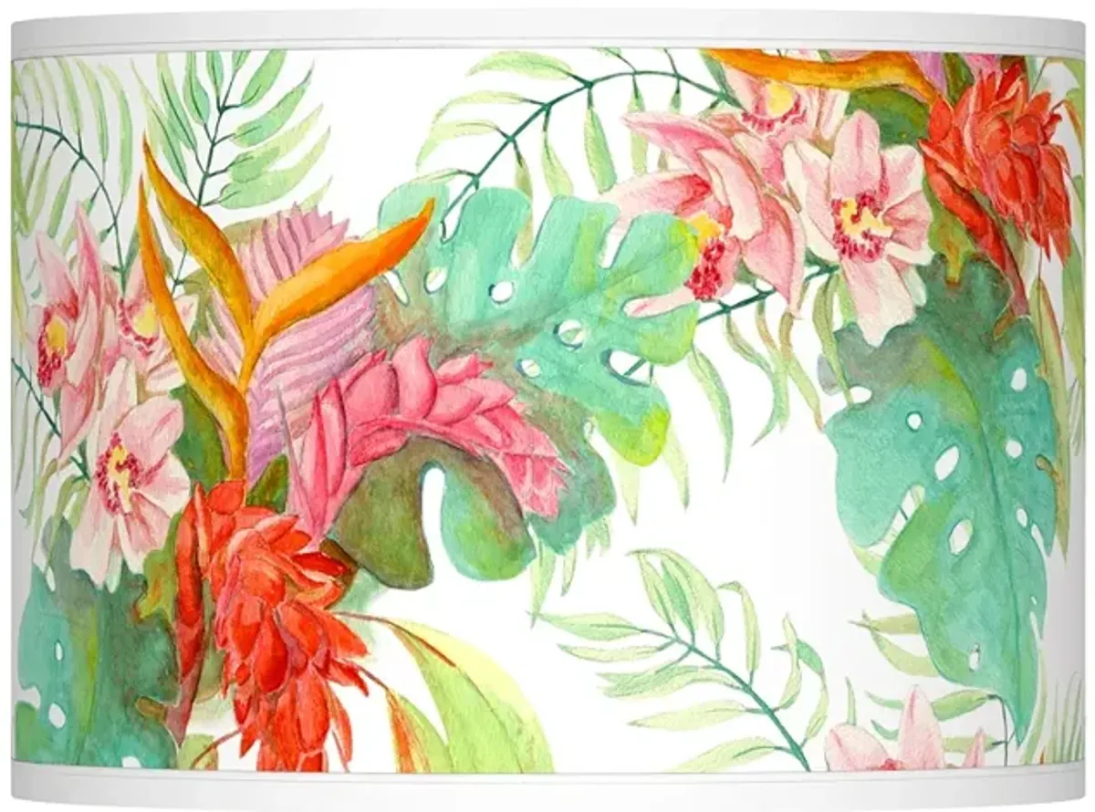 Island Floral Giclee Lamp Shade 13.5x13.5x10 (Spider)