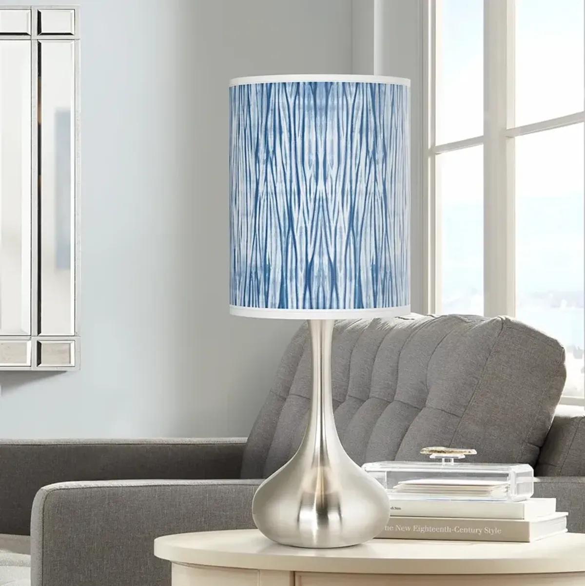 Giclee Glow Droplet 23 1/2" Beachcomb Blue Modern Coastal Table Lamp