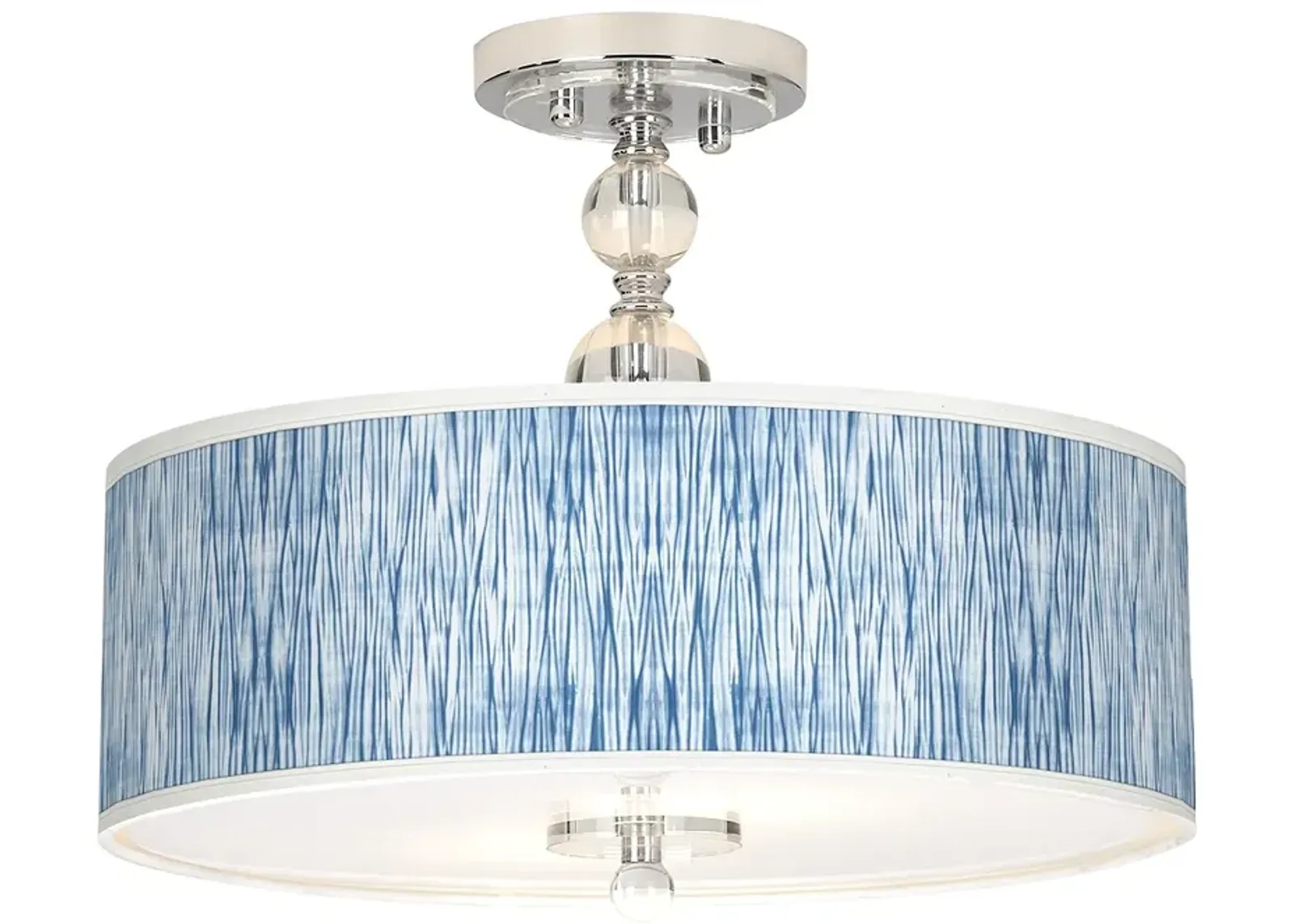 Giclee Gallery Beachcomb Blue 16" Wide Semi-Flush Ceiling Light