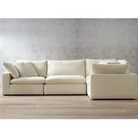 Skye Classic Natural Linen 4-Pc Corner Modular Sectional