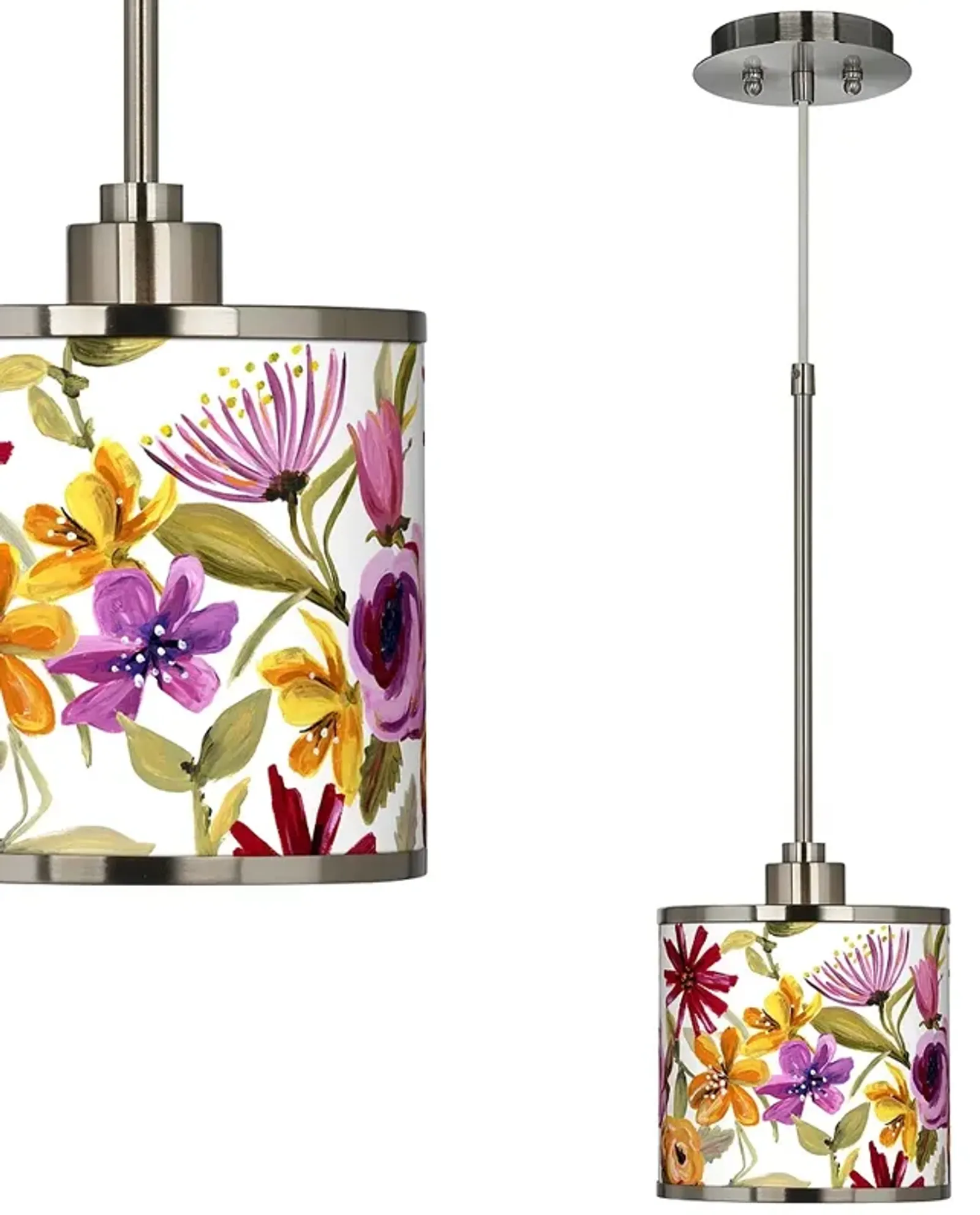 Bountiful Blooms Giclee Glow Mini Pendant Light