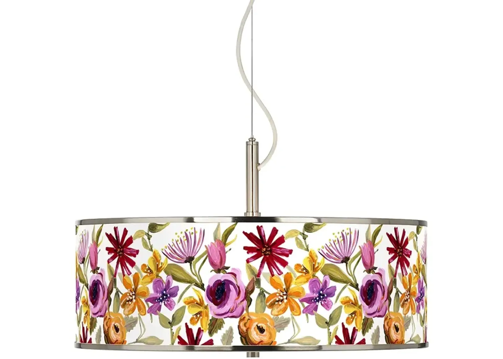 Bountiful Blooms Giclee Glow 20" Wide Pendant Light