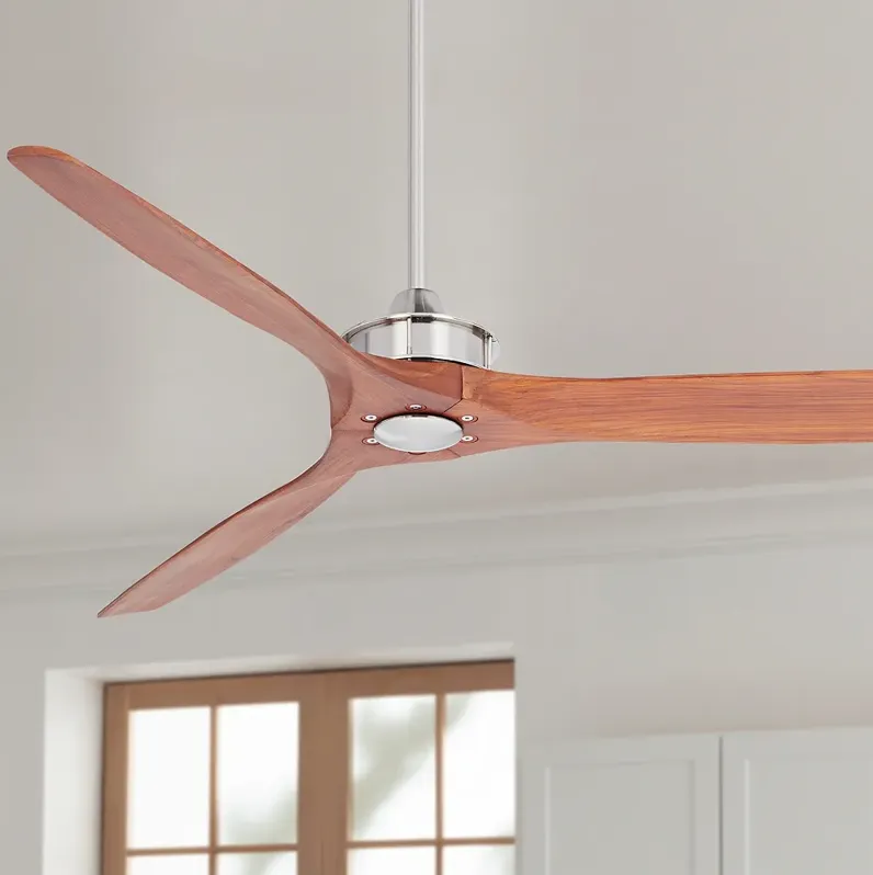 52" Windspun DC Walnut Wood and Nickel Modern Ceiling Fan with Remote