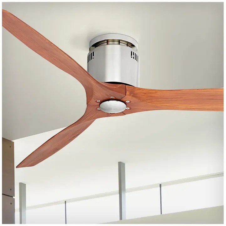 52" Casa Windspun Walnut Nickel DC Hugger Ceiling Fan with Remote