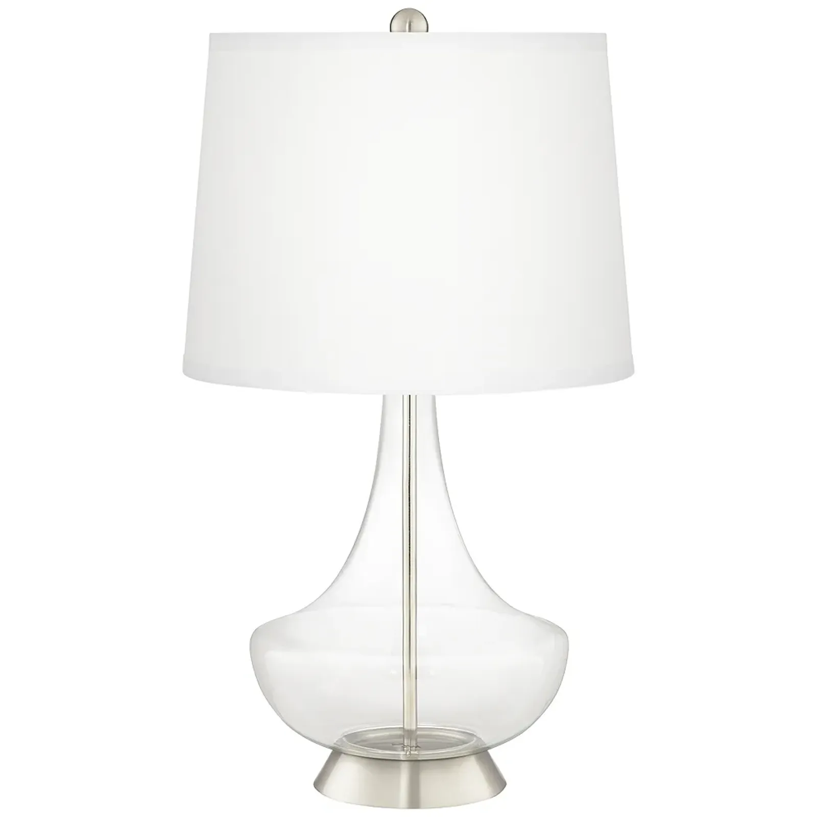 Color Plus Gillan 28" Clear Glass Fillable Table Lamp