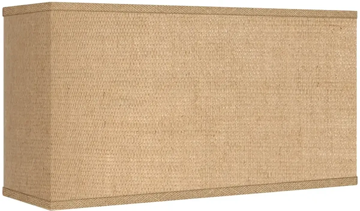 Woven Burlap Rectangular Shade 8/17x8/17x10 (Spider)