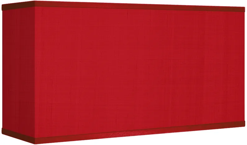 Possini Euro Red Textured Faux Silk Rectangular Shade 8/17x8/17x10