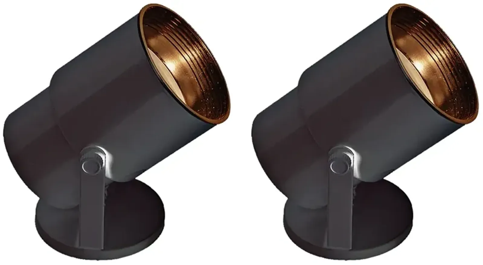 Pro Track Black 8" High Accent Uplights - Set of 2