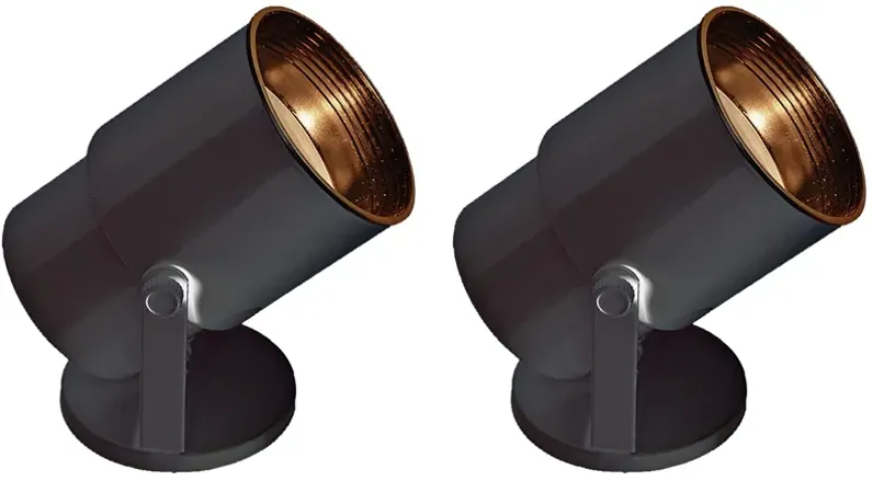 Pro Track Black 8" High Accent Uplights - Set of 2