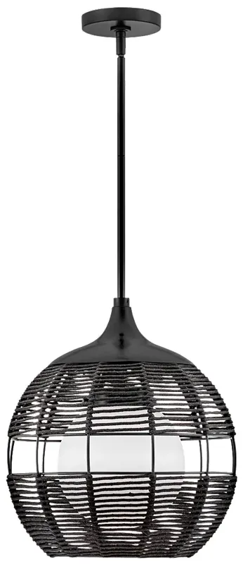 HINKLEY OUTDOOR MADDOX Medium Orb Pendant Black