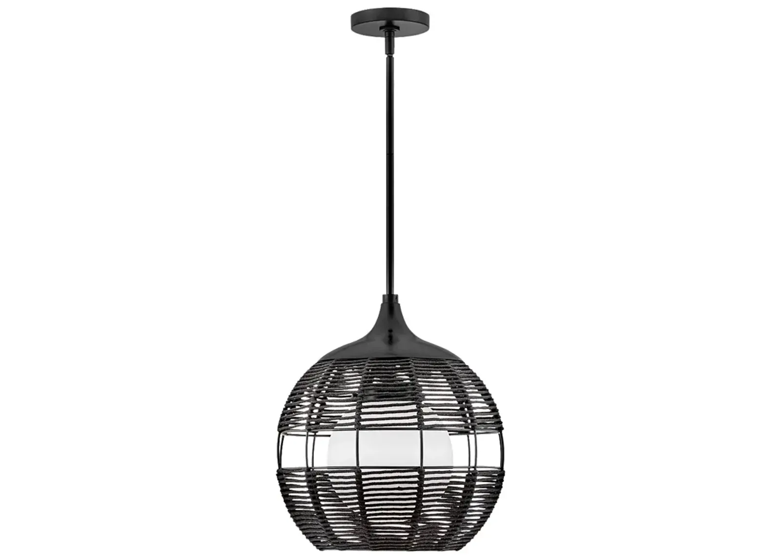 HINKLEY OUTDOOR MADDOX Medium Orb Pendant Black