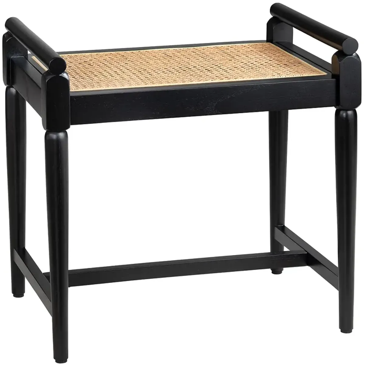 Crestview Collection Port Royal 21 3/4"W Black Accent Bench