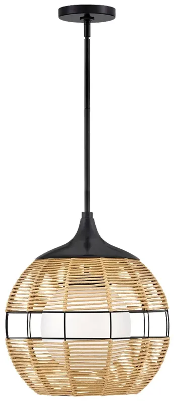 HINKLEY OUTDOOR MADDOX  Medium Orb Pendant Black