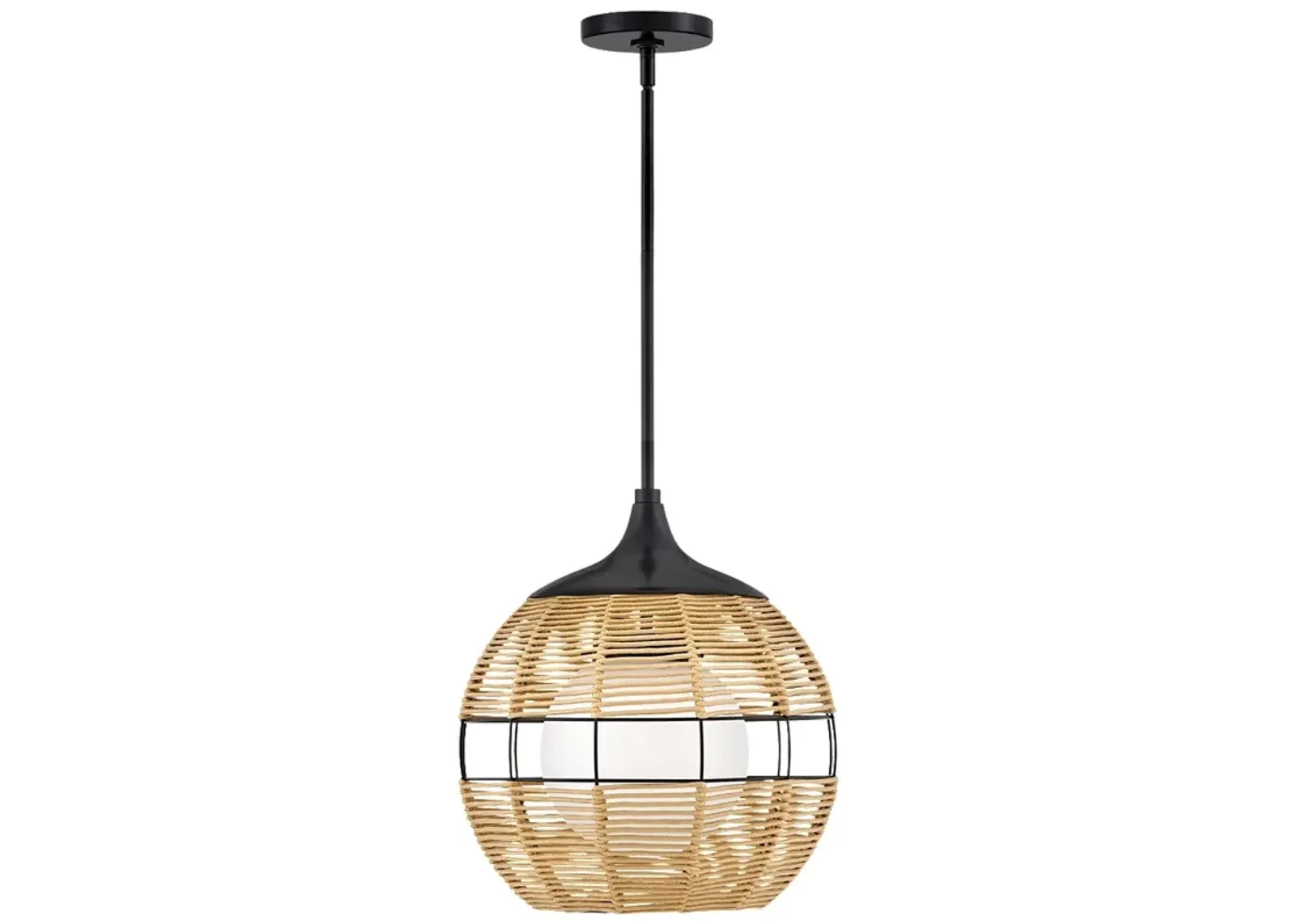 HINKLEY OUTDOOR MADDOX  Medium Orb Pendant Black