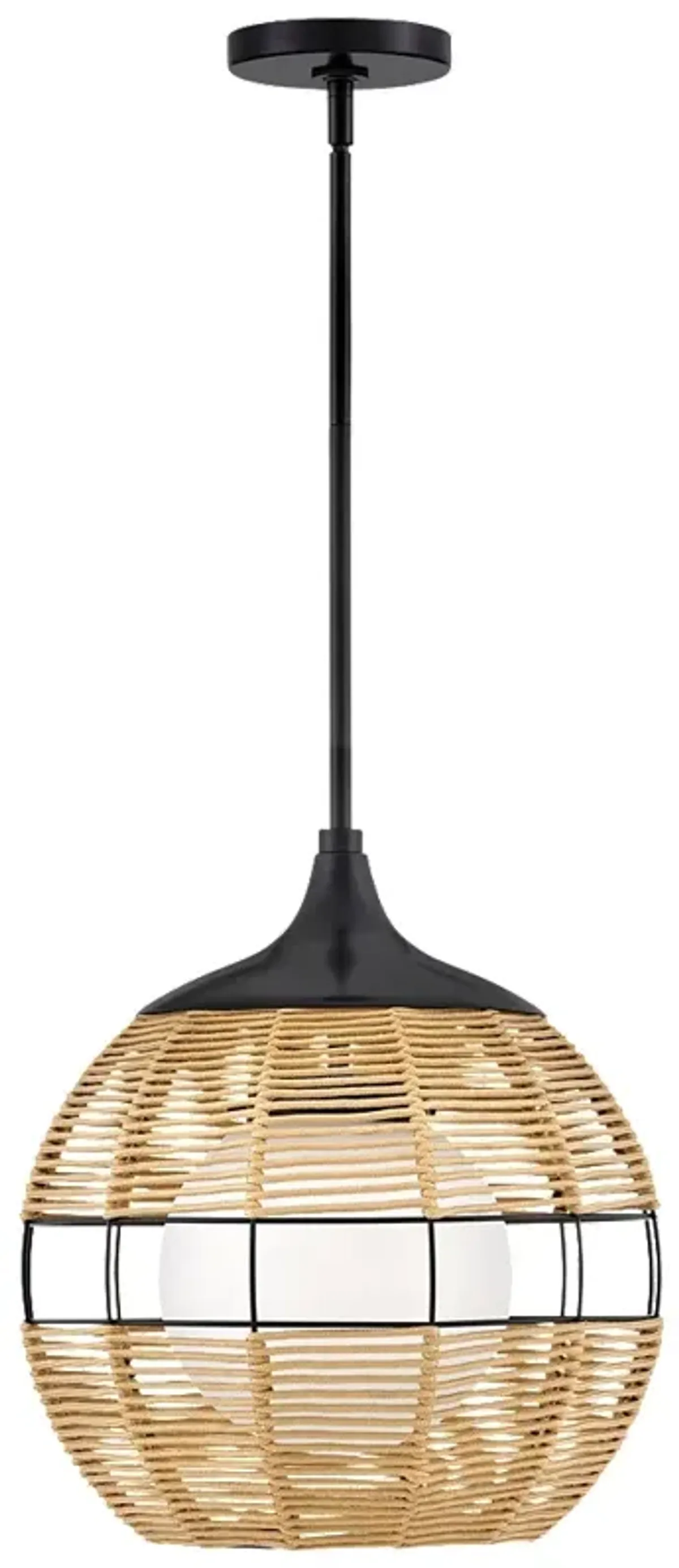 HINKLEY OUTDOOR MADDOX  Medium Orb Pendant Black