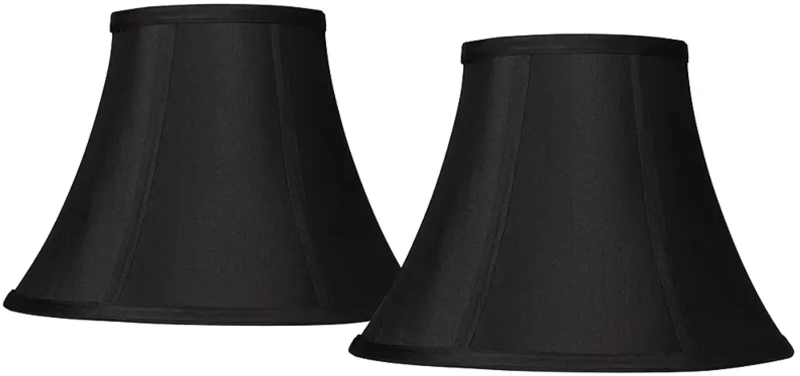 Black Stretch Fabric Set of 2 Lamp Shades 6x12x9 (Spider)