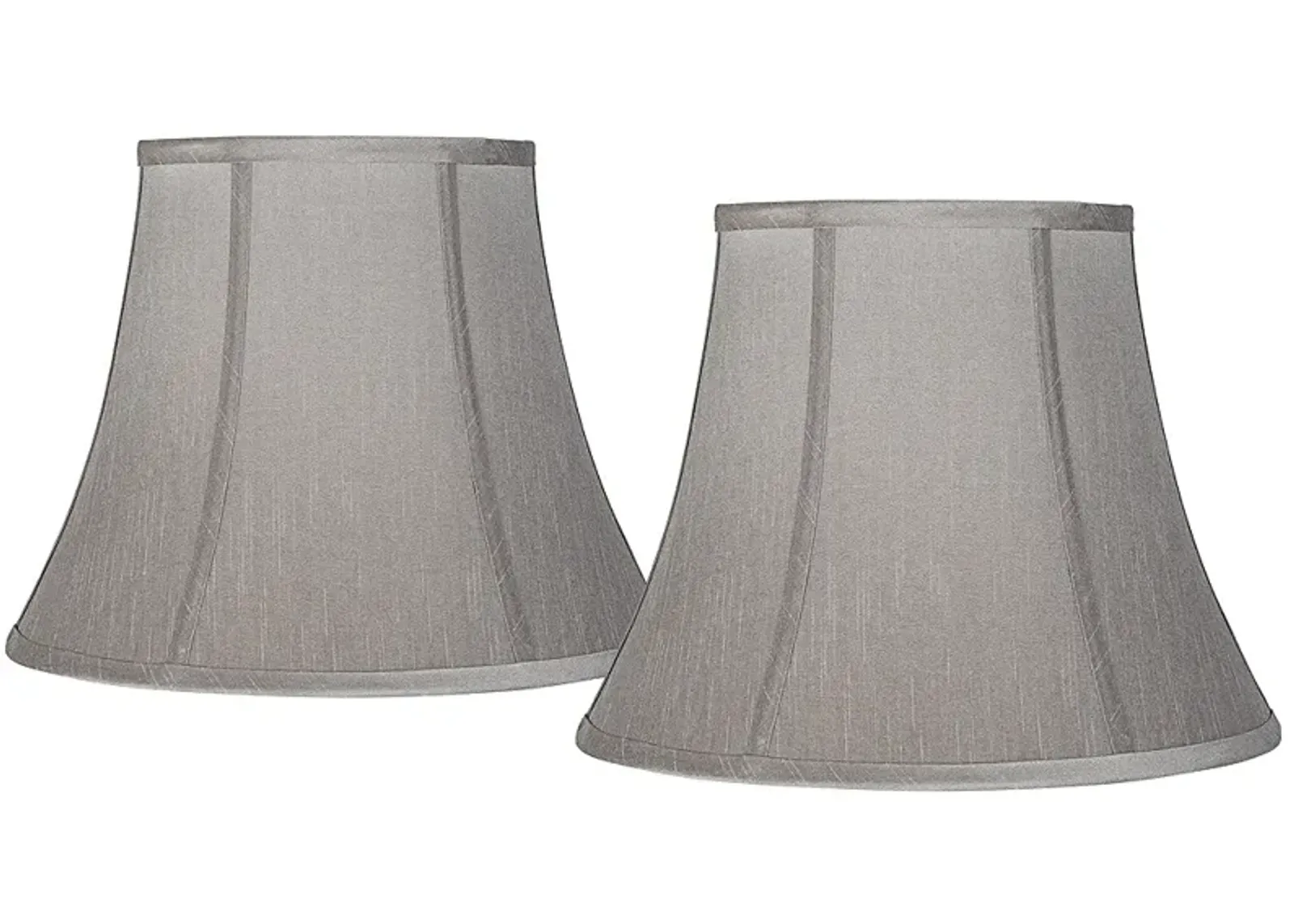 Springcrest Pewter Gray Fabric Set of 2 Lamp Shades 8x14x11 (Spider)