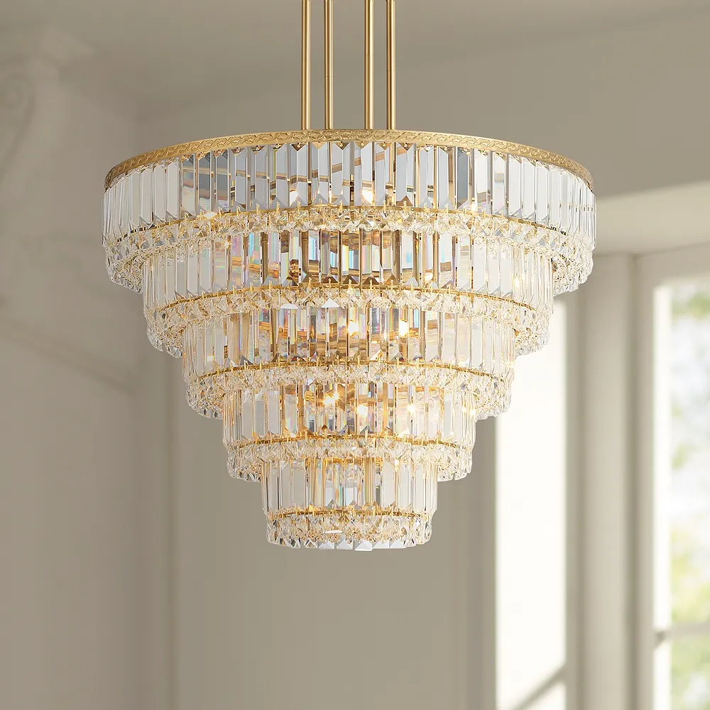 Magnificence 23 3/4" Wide Soft Gold Crystal Pendant Light