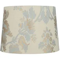 Gold Floral Tapered Drum Lamp Shade 13x15x11 (Spider)
