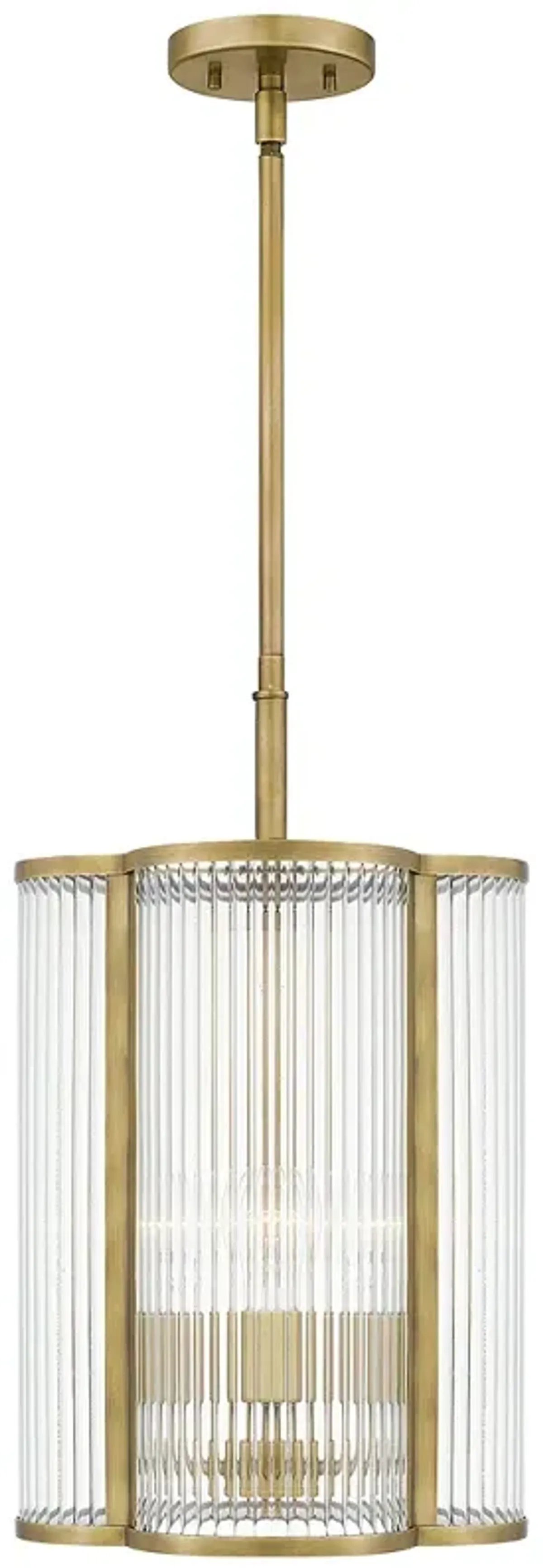 Aster 4-Lt  Brass Mini Pendant