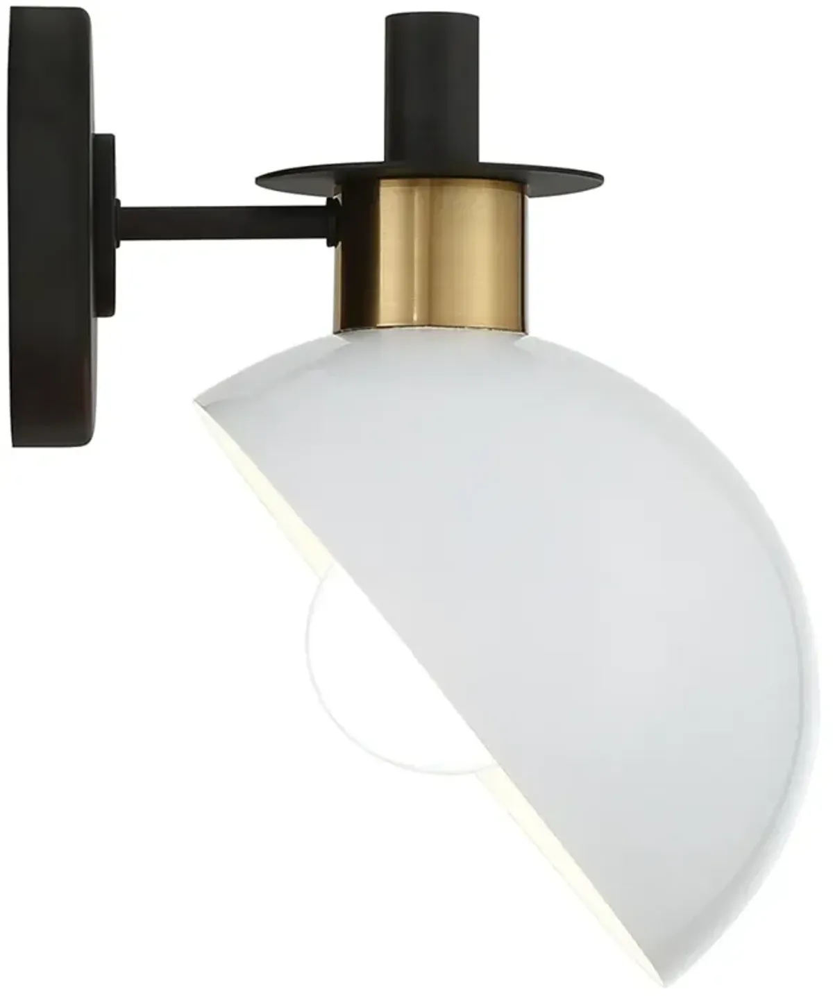 Crystorama Gigi 10 1/2" High Matte Black and Aged Brass Wall Sconce