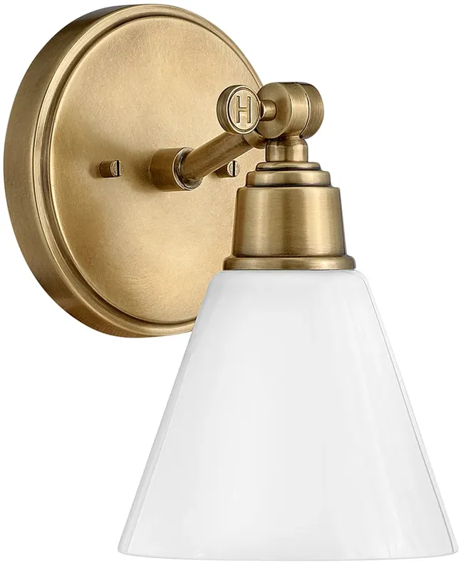 Hinkley Arti 10" High Heritage Brass Wall Sconce