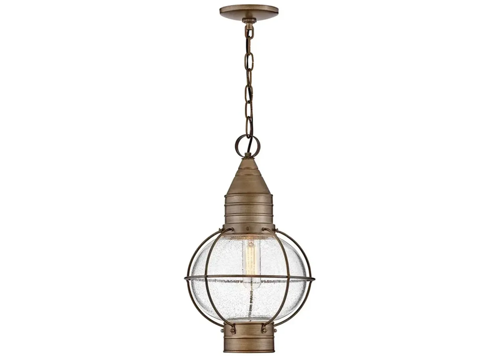 HINKLEY OUTDOOR CAPE COD Medium Hanging Lantern Burnished Bronze