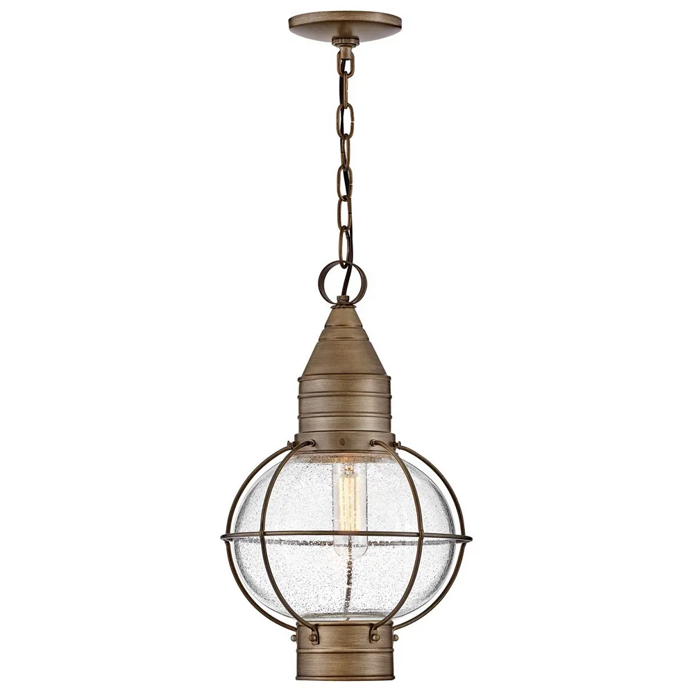 HINKLEY OUTDOOR CAPE COD Medium Hanging Lantern Burnished Bronze