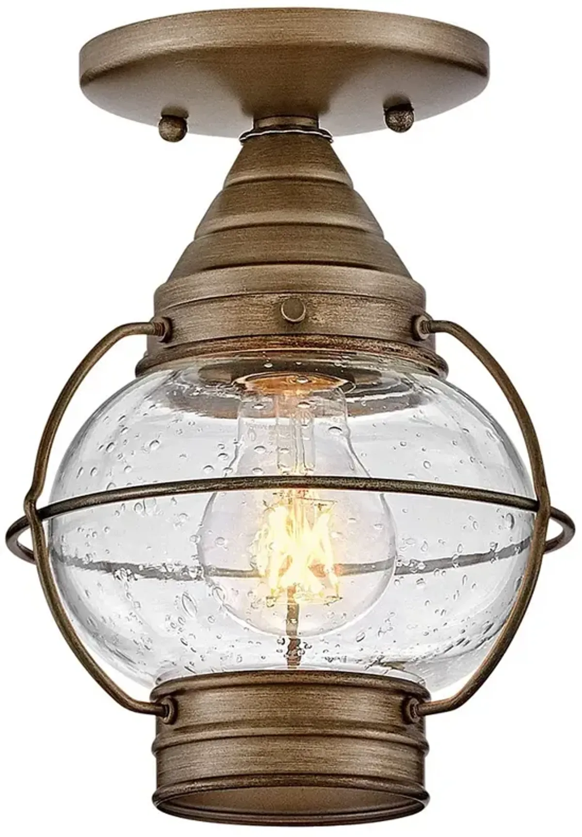 Hinkley Cape Cod 7"W Burnished Bronze Outdoor Ceiling Light