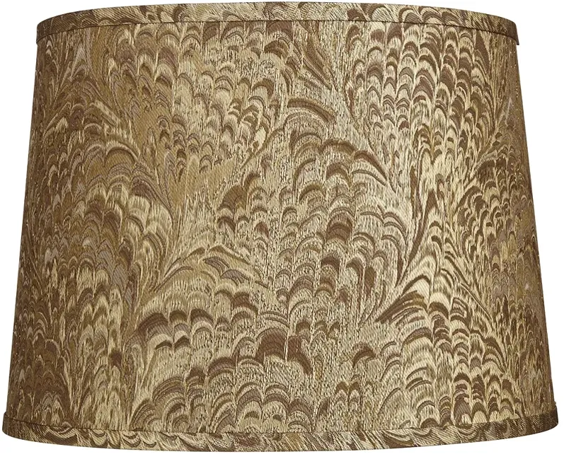 Tan Fabric Tapered Drum Lamp Shade 13x15x11 (Spider)