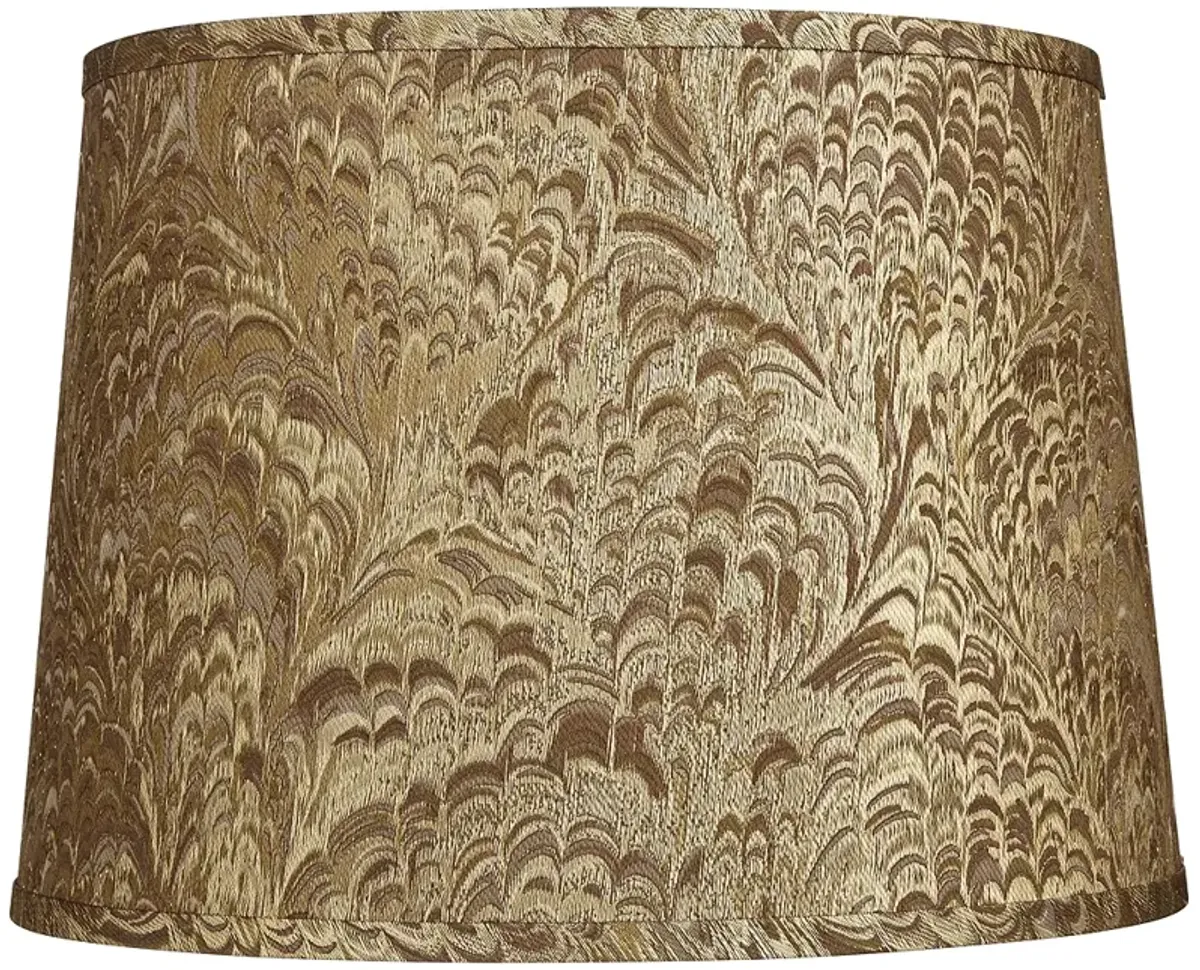 Tan Fabric Tapered Drum Lamp Shade 13x15x11 (Spider)