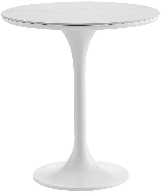 Astrid 19 3/4" Wide Matte White Lacquer Side Table