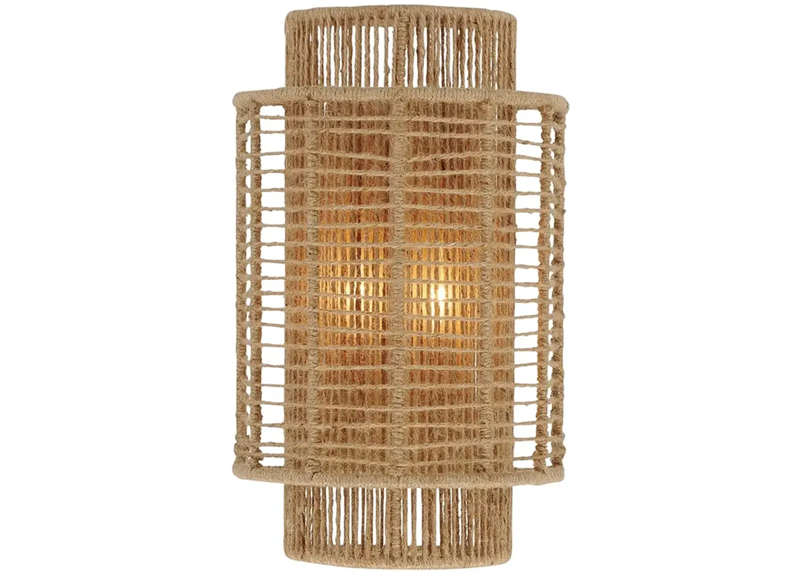 Crystorama Jayna 16" High Rustic Coastal Natural Jute Wall Sconce