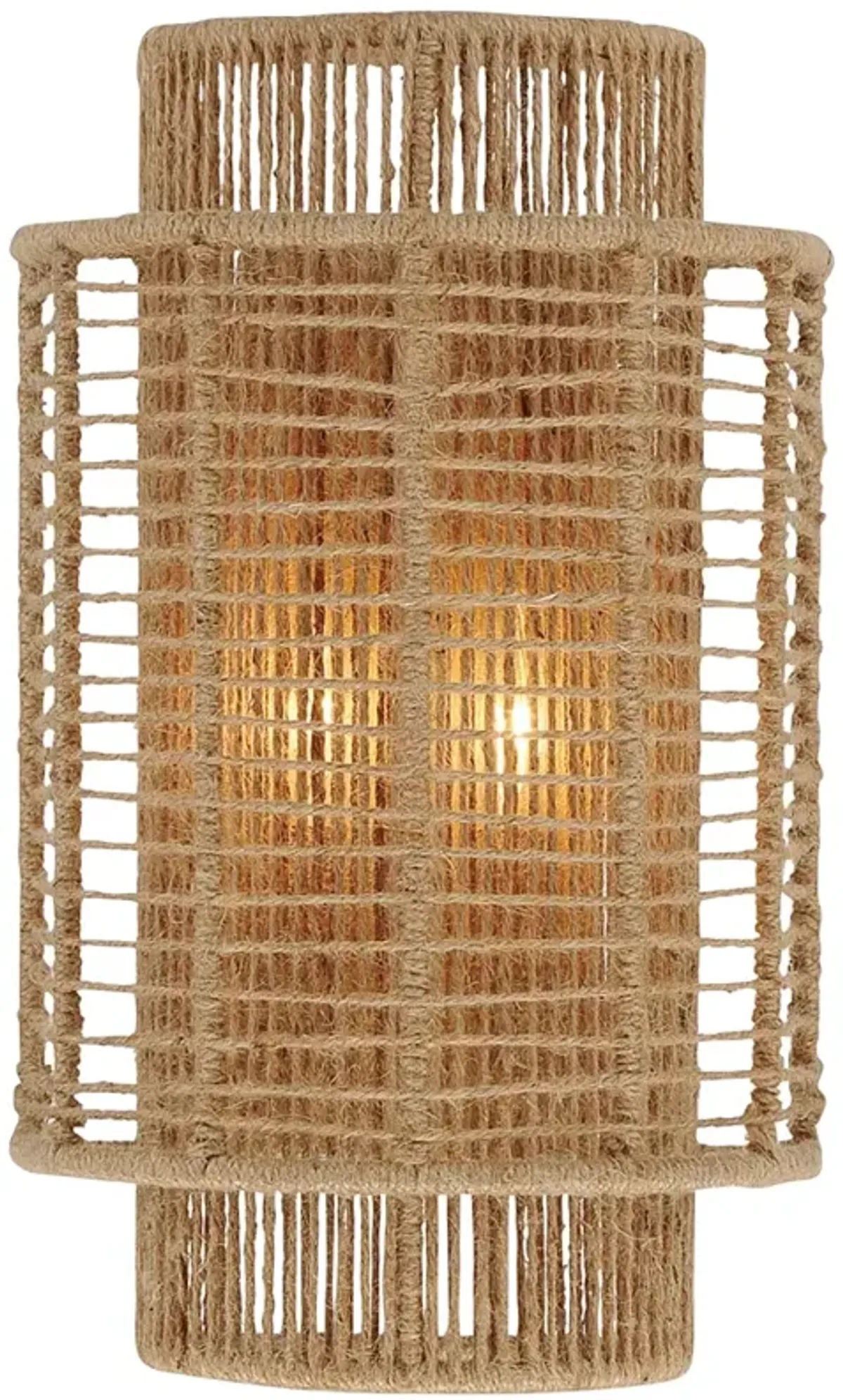 Crystorama Jayna 16" High Rustic Coastal Natural Jute Wall Sconce