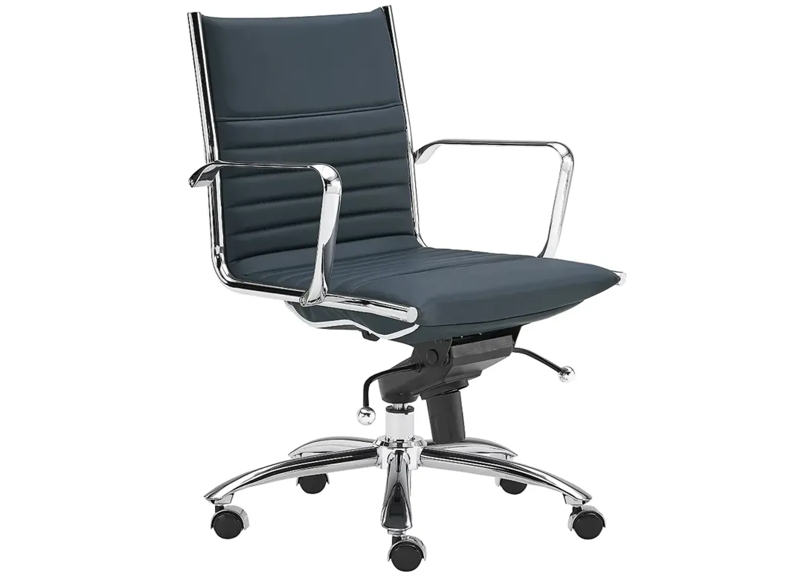 Dirk Blue Low Back Adjustable Swivel Office Chair