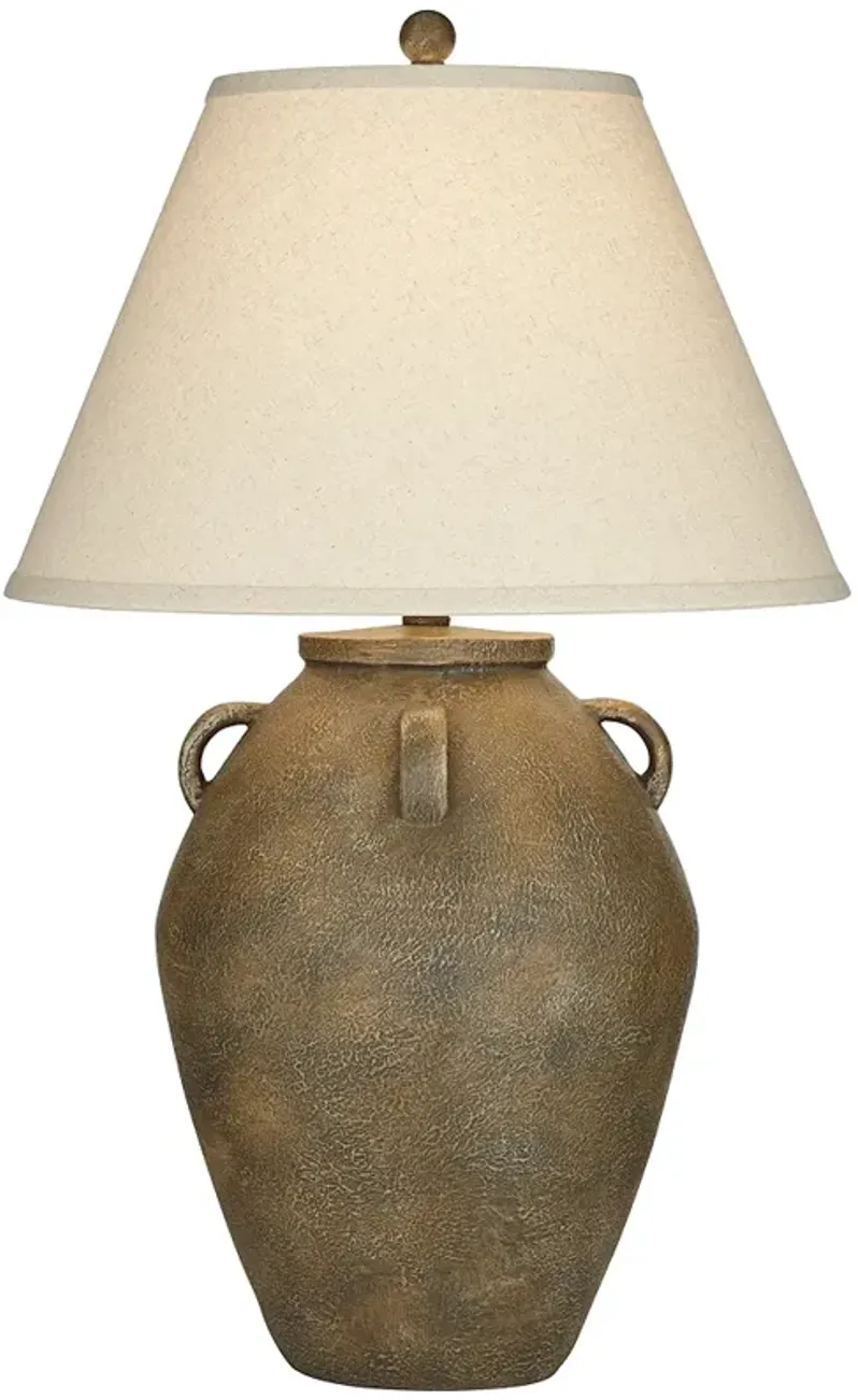 Pacific Coast Lighting Ria Faux Stone Urn Jar Table Lamp