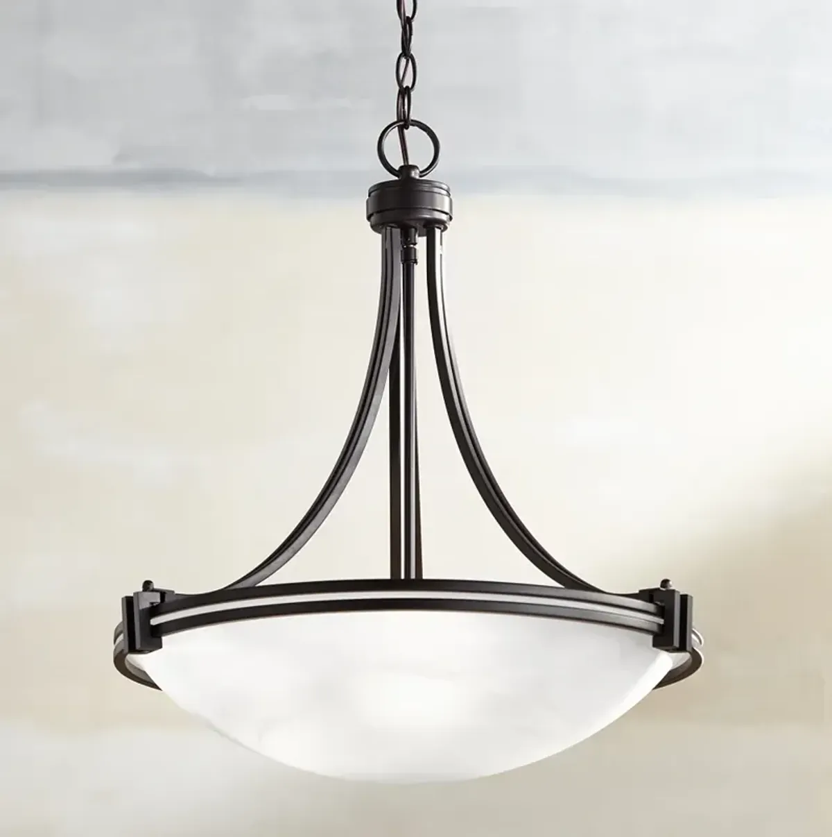 Possini Euro Deco 21 1/2" Wide Bronze 3-Light Pendant