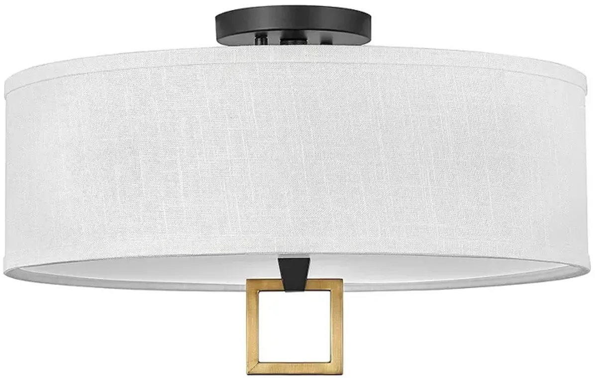 Foyer Link-Medium Semi-Flush Mount-Black