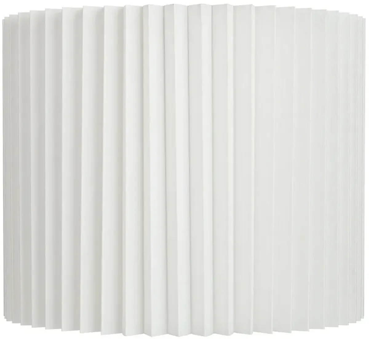 Springcrest White Linen Pleated Drum Lamp Shade 14.75x14.75x12 (Spider)