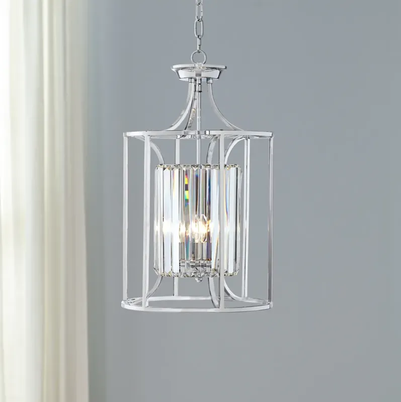 Possini Euro Soraya 13 3/4" Wide Chrome and Crystal Pendant Light